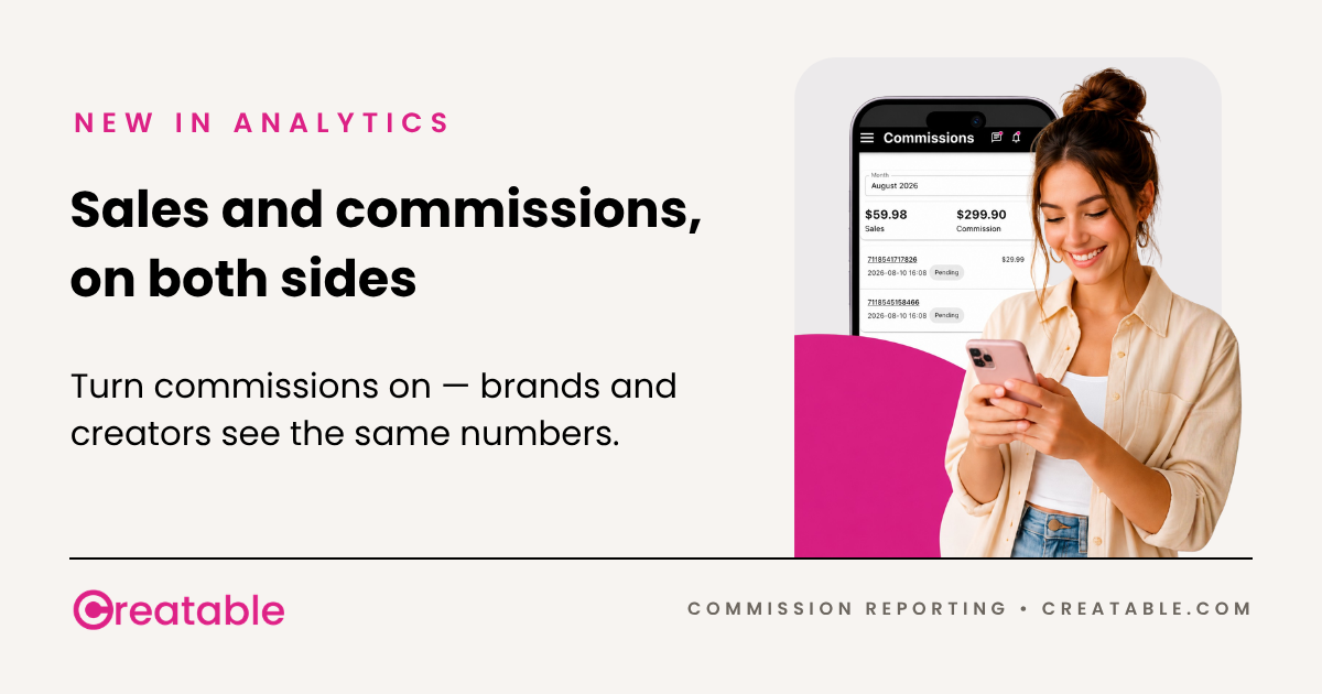 Upgraded commission reporting